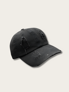 Ripped Style Cyberpunk Japanese Cap - Black