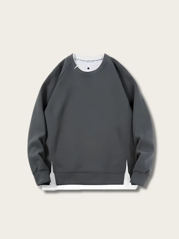 Dual Tone Minimalist Layered Japanese Sweater - Medium