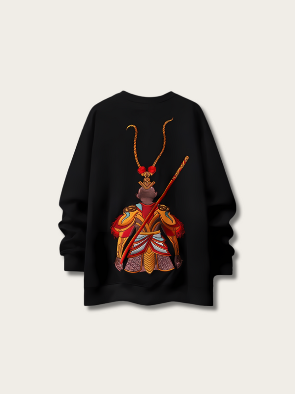 Embroidered Monkey King Japanese Sweatshirt - Medium