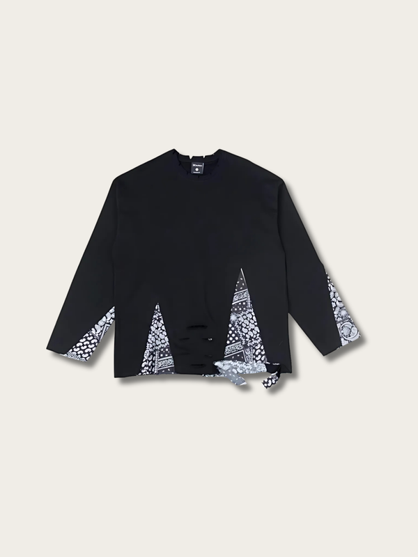 Paisley Edge Deconstructed Japanese Sweater - Small