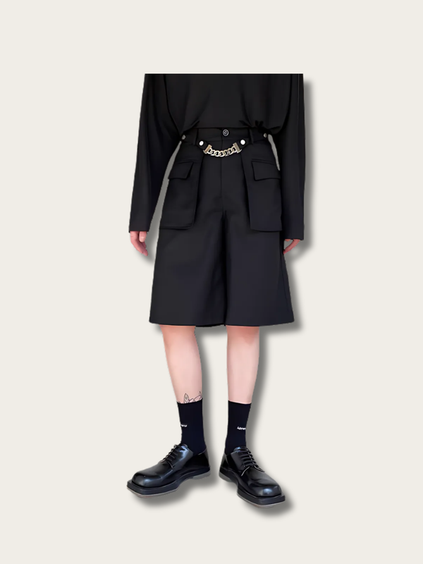 Urban Chain Accent Japanese Shorts - Large