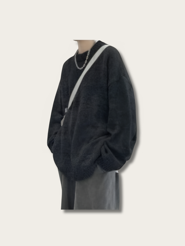 Classic Round Neck Japanese Sweater - Medium