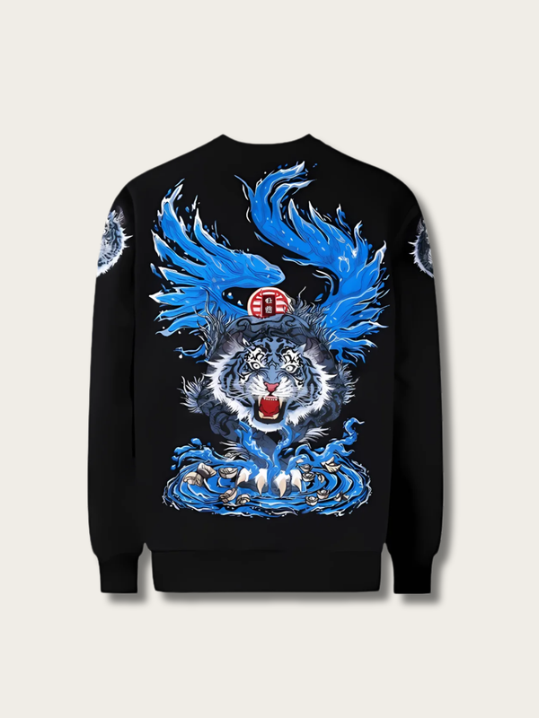 Tiger Fury Spirit Japanese Sweatshirt - Medium
