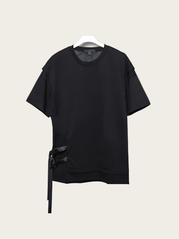 Sleek Asymmetrical Japanese T Shirt - Medium