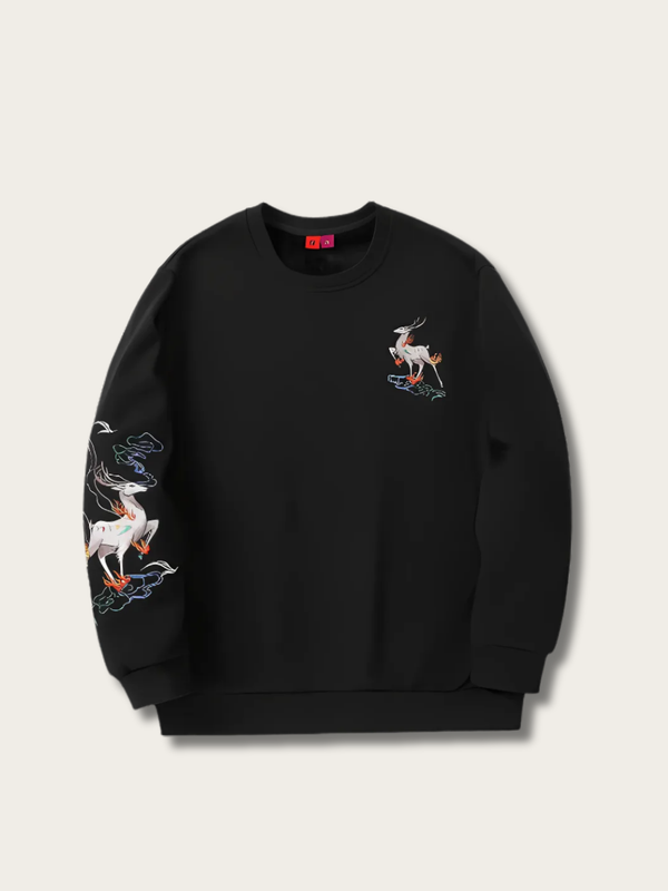 Mystical Stag Japanese Sweatshirt - Medium
