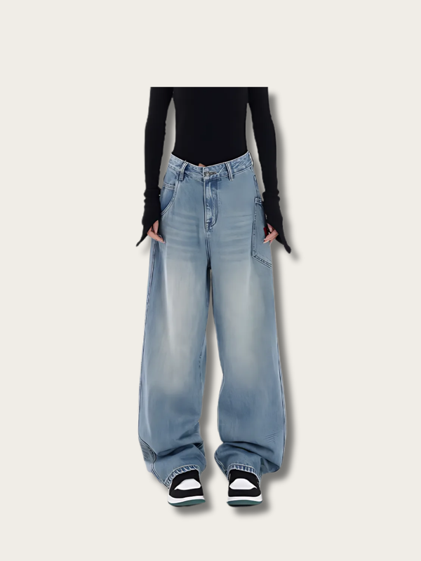 Stylish Oversized Japanese Denim Pants - Small