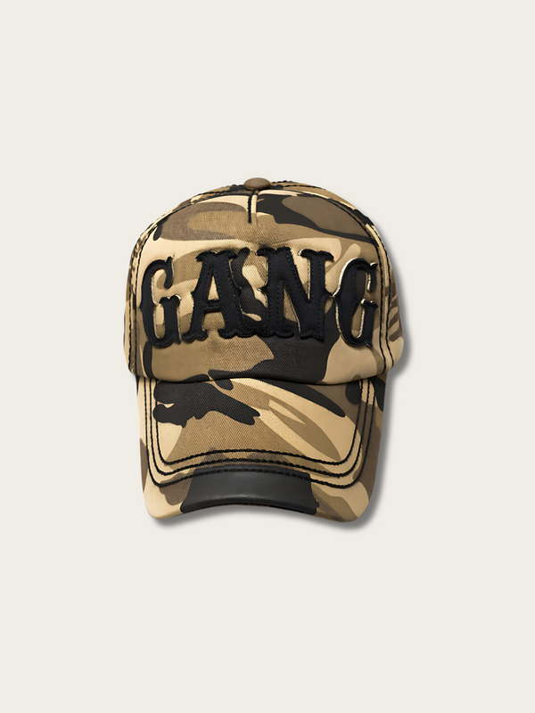 Camouflage Gang Letter Japanese Cap - Green