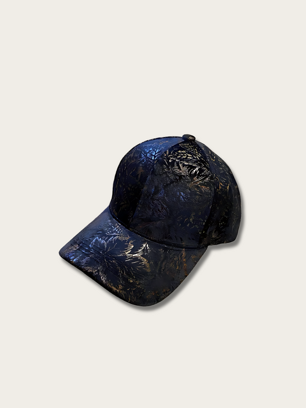 Majestic Floral Japanese Cap - Black