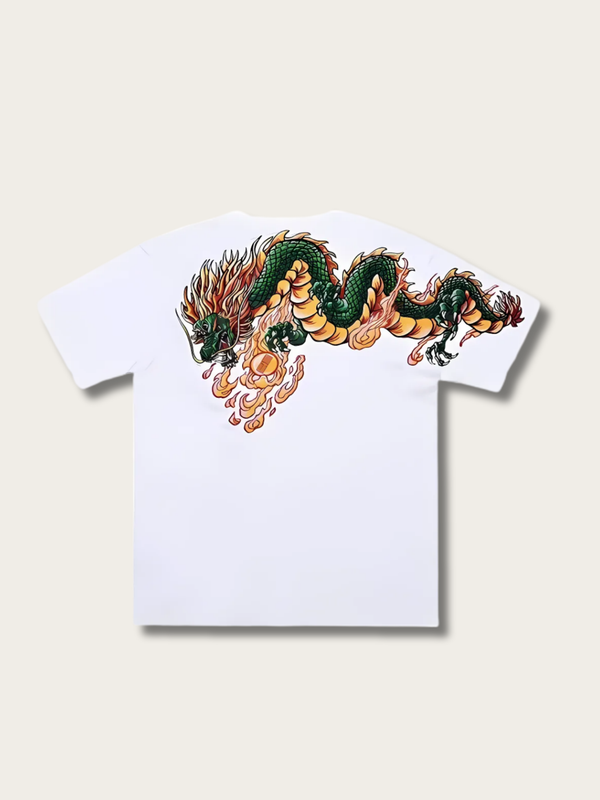 Inferno Serpent Graphic Japanese T Shirt - Medium