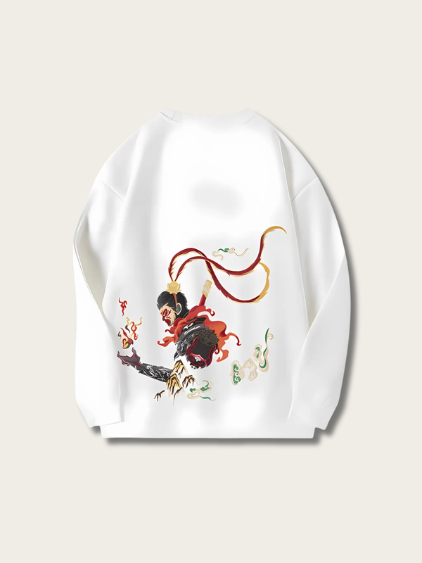 Mythic Flame Warrior Japanese Sweatshirt - Medium