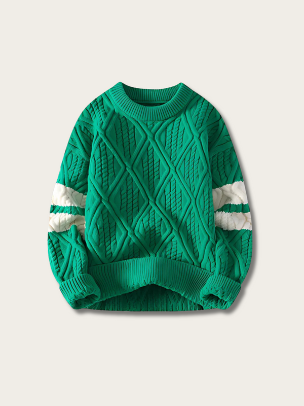 Stride Quilted Japanese Knit Sweater - Medium