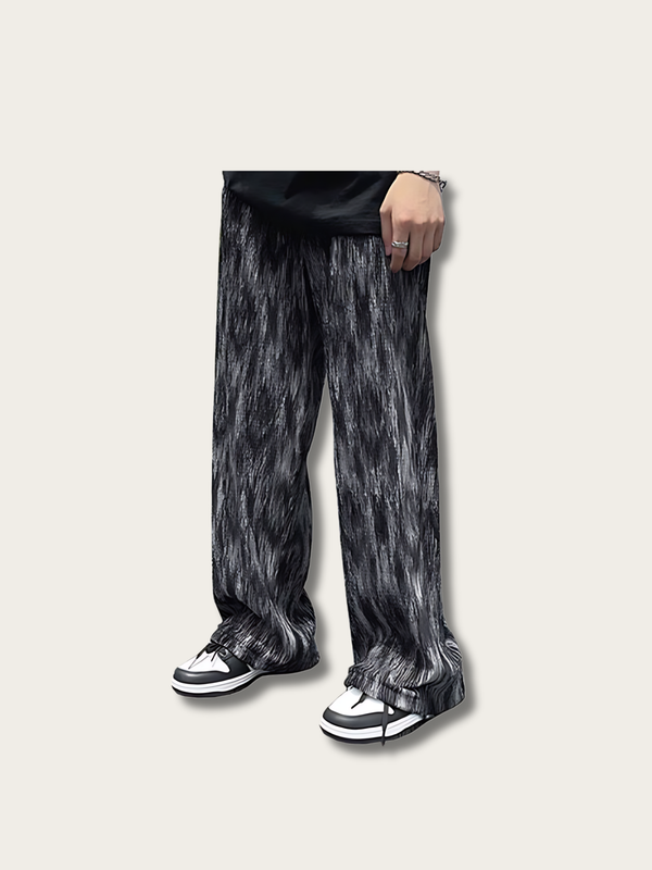 Abstract Flow Brushstroke Japanese Pants - Medium