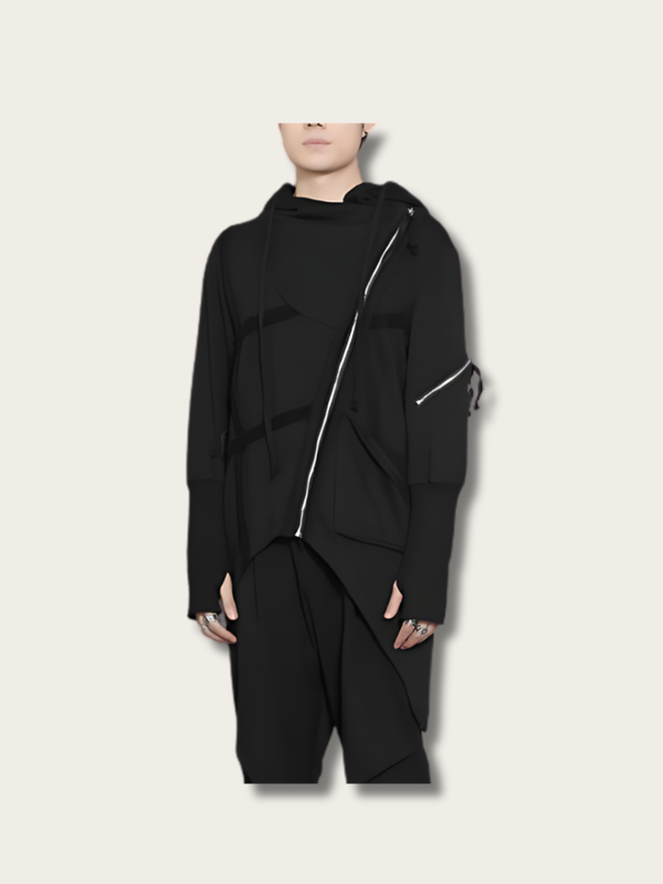 Noir Flux Japanese Techwear Sweatshirt - Large