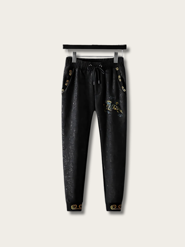 Dragon Majesty Embroidered Japanese Pants - Medium