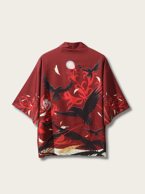 Raven Moonfall Kimono Cardigan – Open-Front Drape