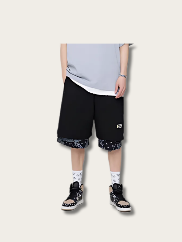 Midnight Paisley Snap Japanese Shorts - Medium