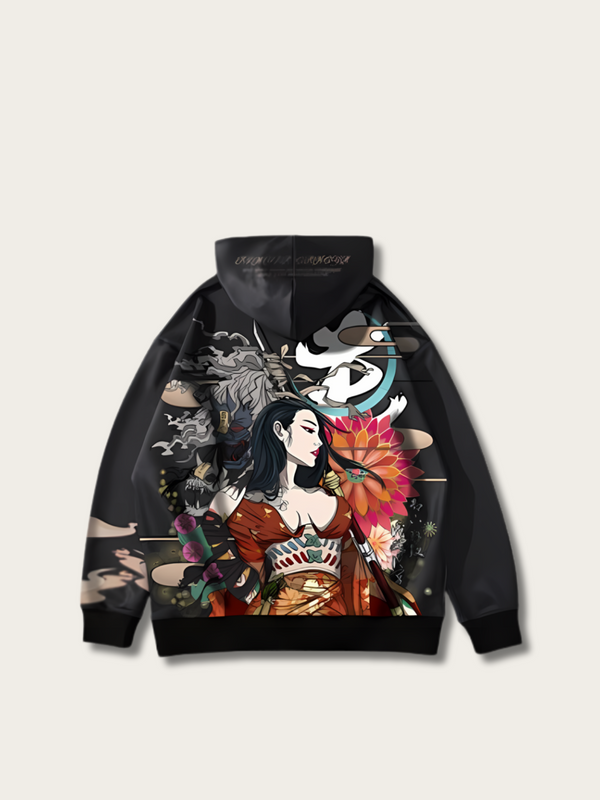 Heritage Blossom Japanese Hoodie - Medium