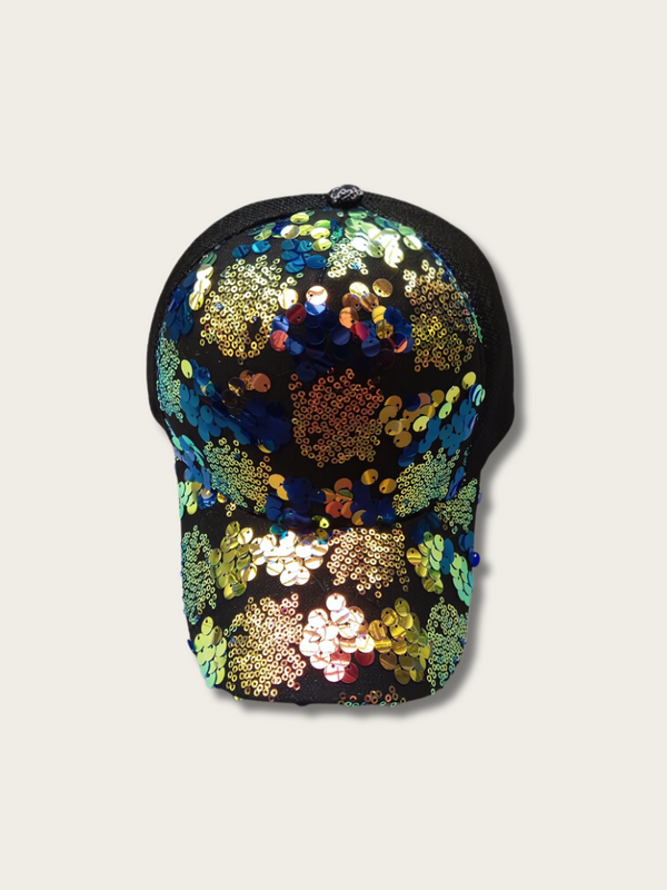 Glam Sequin Japanese Cap - Gold