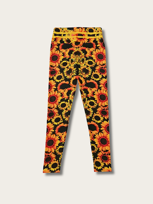 Sunflower Printed Japanese Yoga Pants - Small