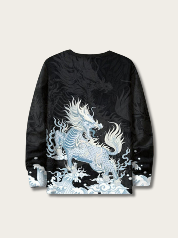 Beast Printed Classic Japanese Sweatshirt - Small