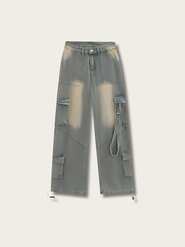 Vintage Distressed Japanese Cargo Pants - Small