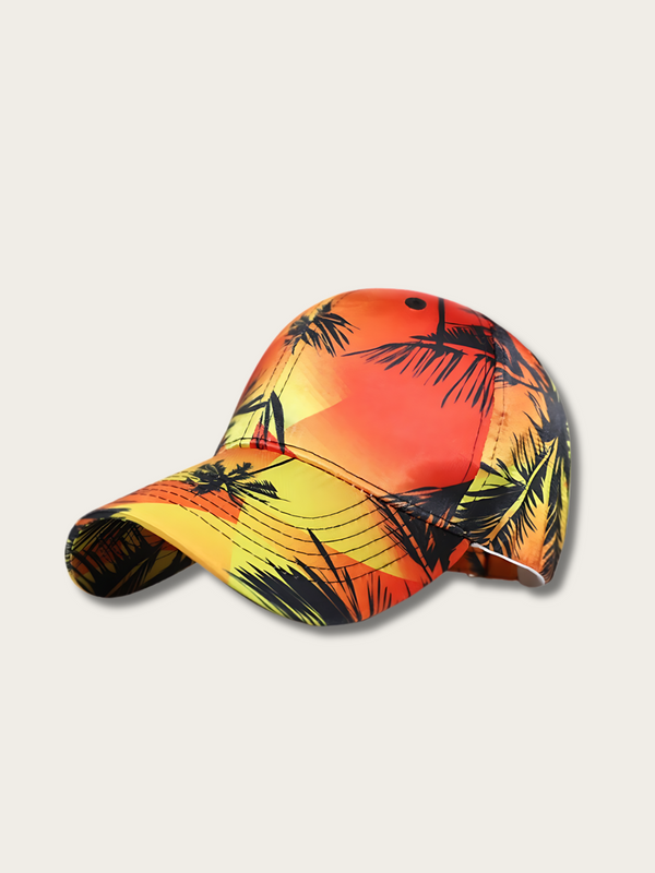 Tropical Sunset Vibes Japanese Cap - Orange