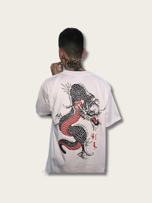 Fierce Serpent Dragon Japanese T Shirt - Medium