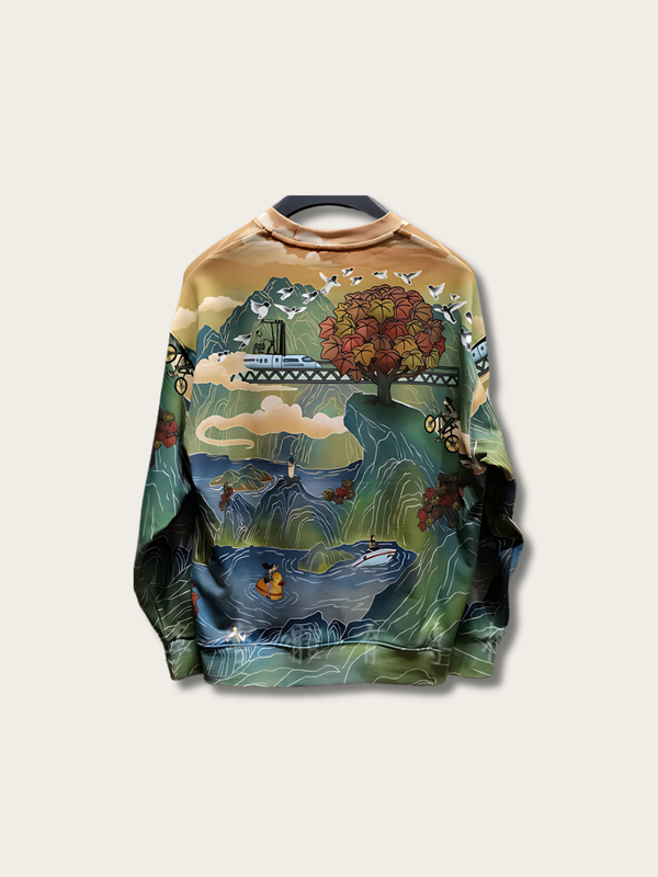 Eternal Landscape Art Japanese Sweatshirt - Medium