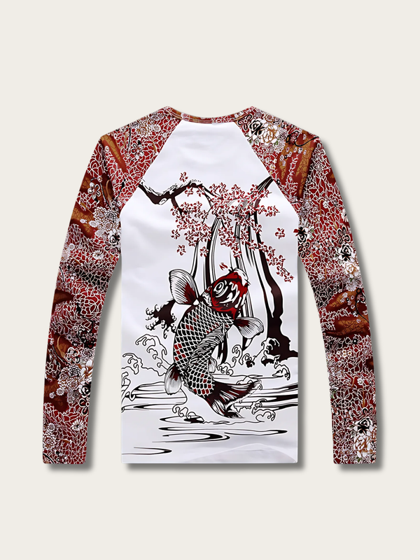 Koi Bloom Shadow Japanese Sweatshirt - Medium