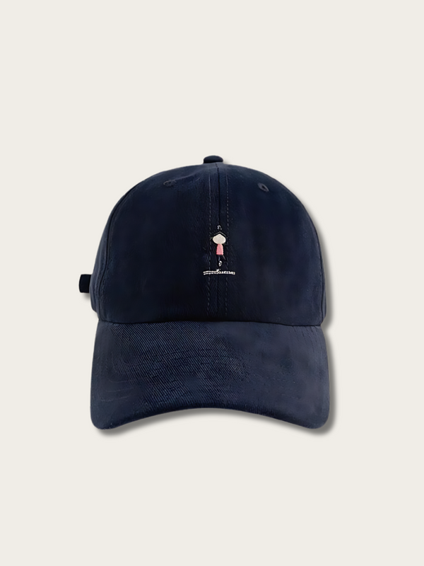 Yoga Embroidered Japanese Cap - Black
