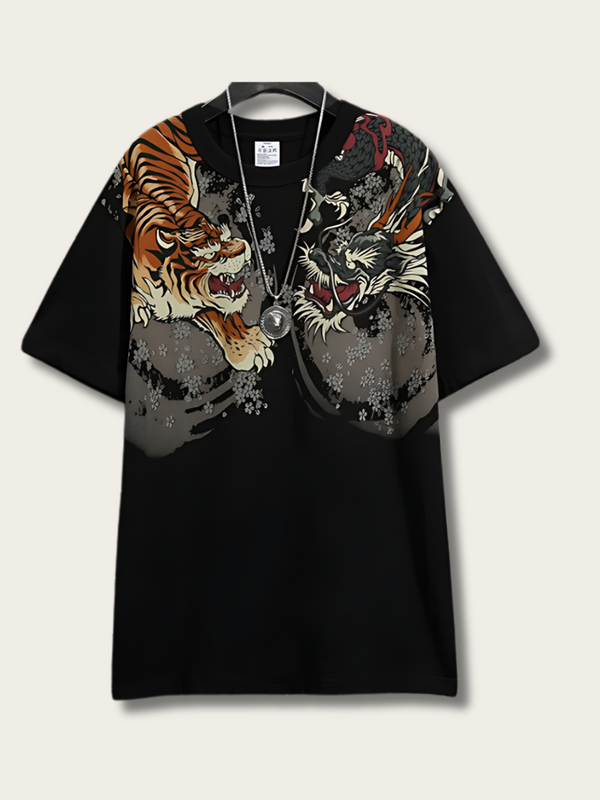 Tiger Dragon Japanese T Shirt - Medium
