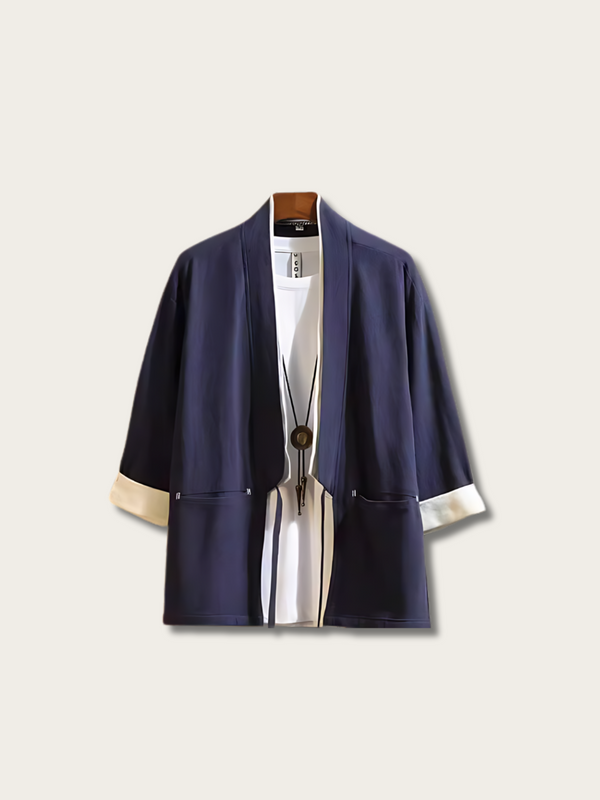 Serenity Sleeve Japanese Work Kimono - Blue