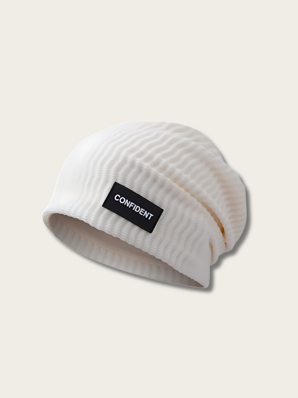 Bold Aura Japanese Beanie - White