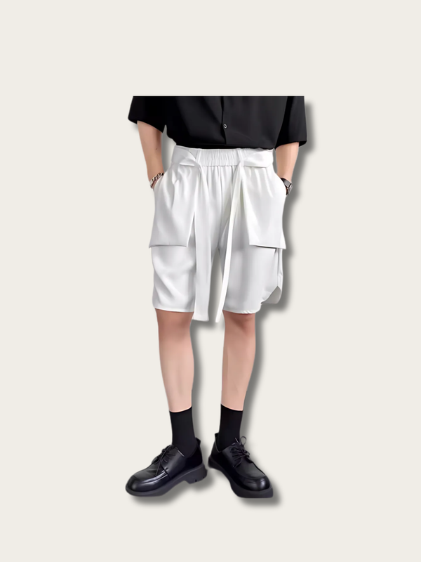 Flow Pleated Japanese Streetwear Shorts - Medium