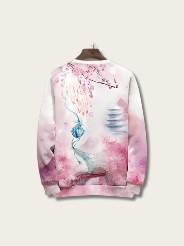 Mystic Aqua Dreams Japanese Sweater - XS