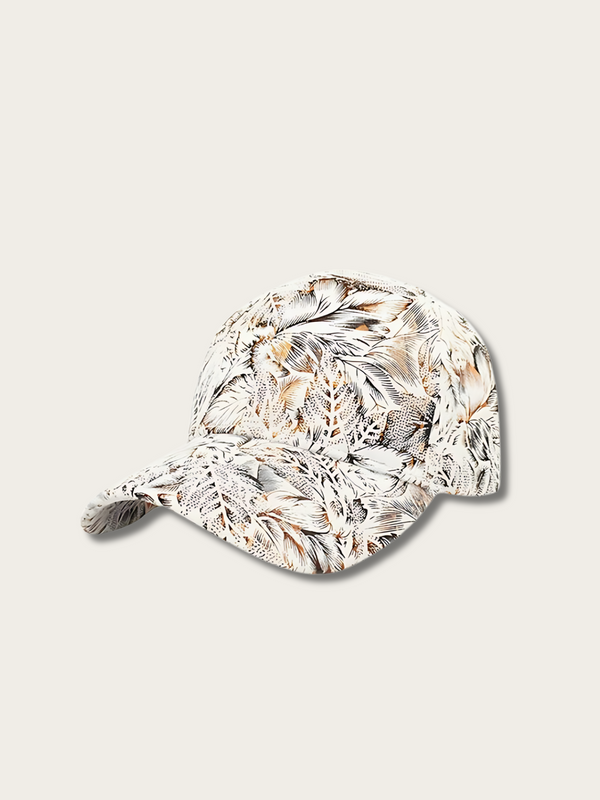 Majestic Floral Japanese Cap - White
