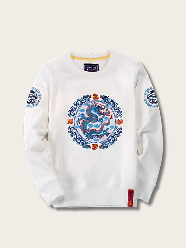 Circle Imperial Dragon Japanese Hoodie - Small