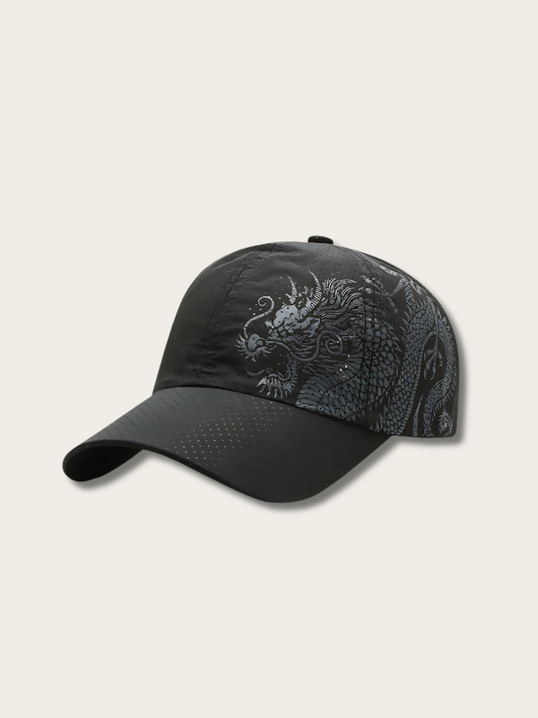 Imperial Dragon Japanese Cap - Black