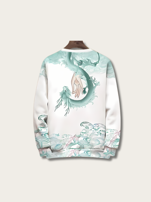 Mystic Aqua Dreams Japanese Sweater - XS