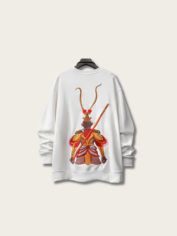 Embroidered Monkey King Japanese Sweatshirt - Medium