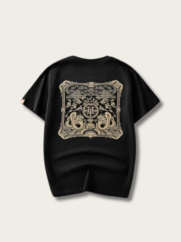 Embroidered Wind Graffiti Japanese T Shirt - Medium