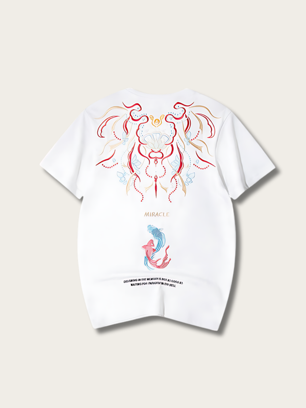 Koi Harmony Miracle Japanese T Shirt - Medium