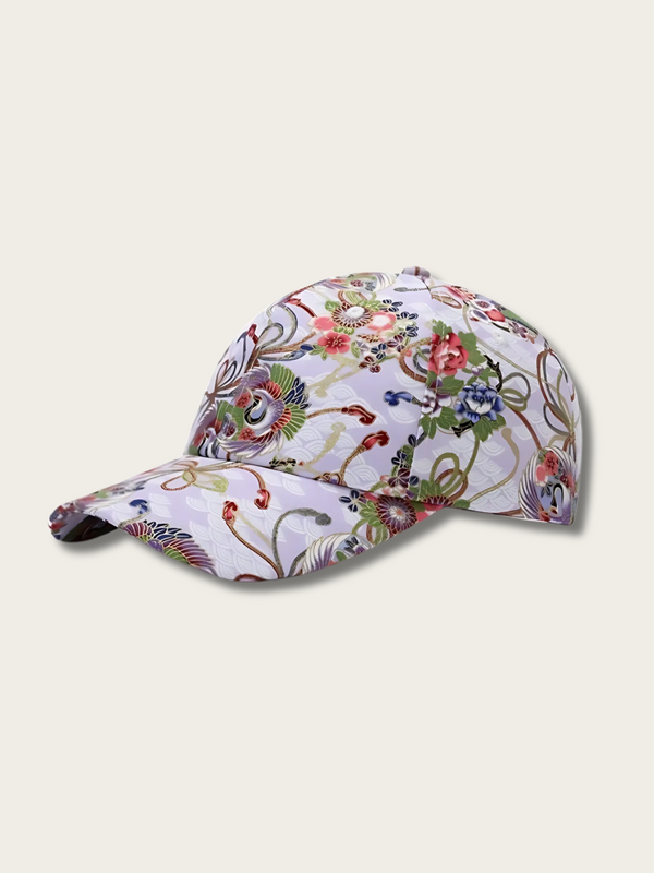 Crane & Peacock Japanese Cap - White