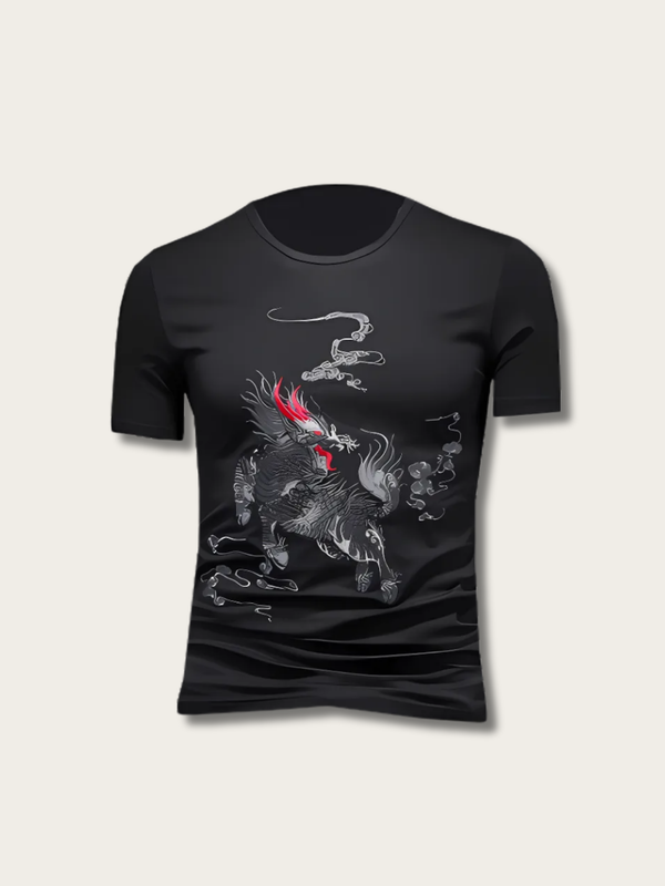 Inferno Cloud Dragon Japanese T Shirt - Medium