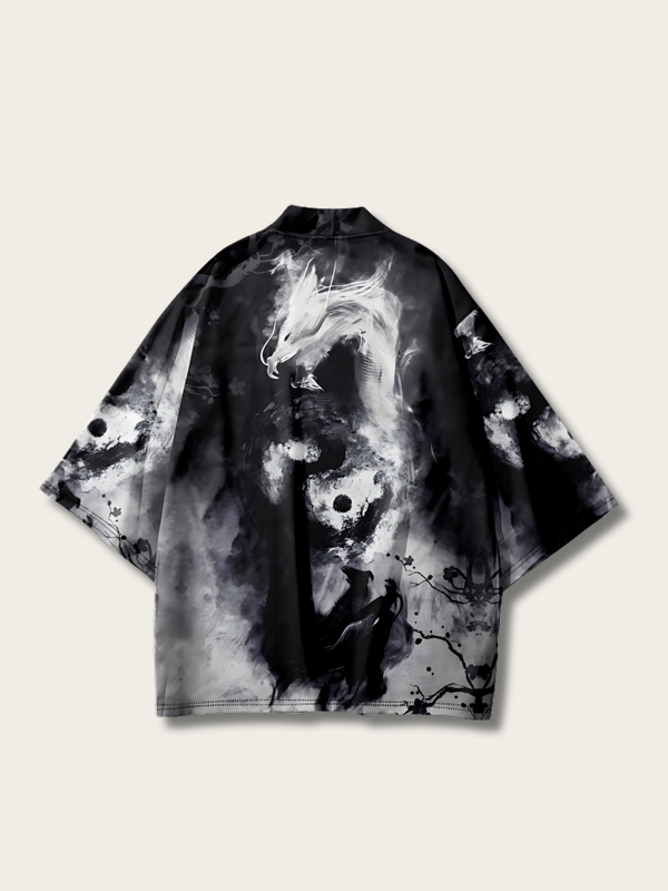 Mystic Dragon Ink Kimono Cardigan - XS