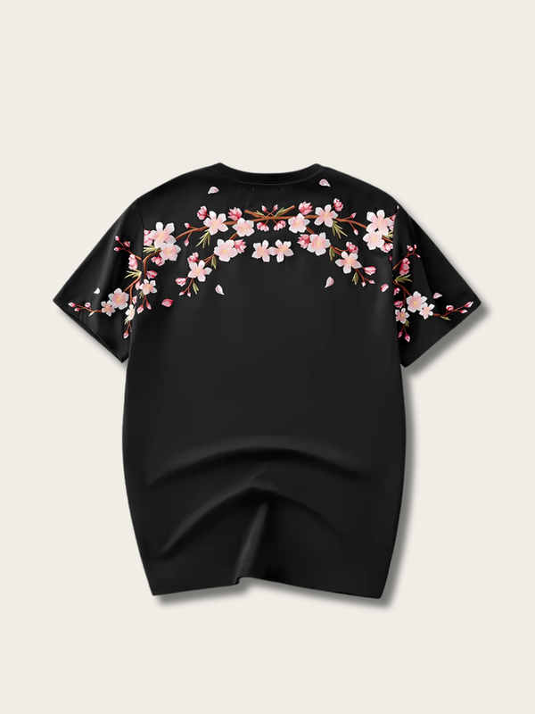 Blossom Arc Oversized Japanese T Shirt - Medium