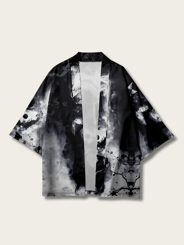 Mystic Dragon Ink Kimono Cardigan - Small