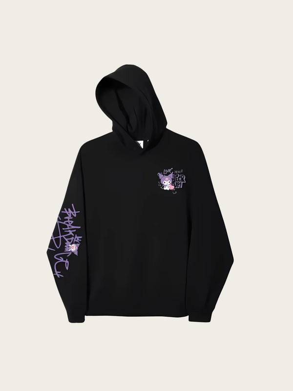 Street Style Oversized Graphic Hoodies - Pink, White, and Black