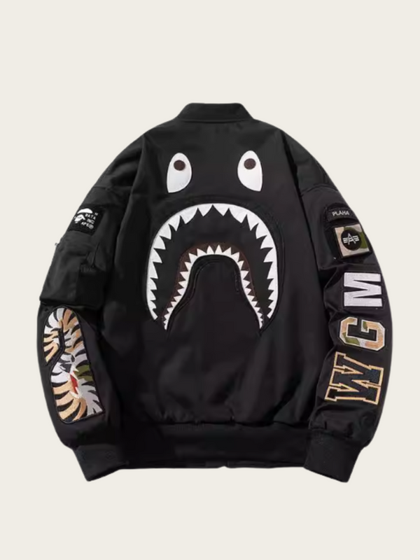 Embroidered Abstract Face Japanese Jacket