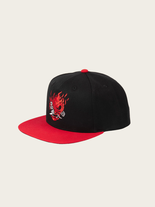 Fire Fox Snapback Hat – Bold Black & Red Design